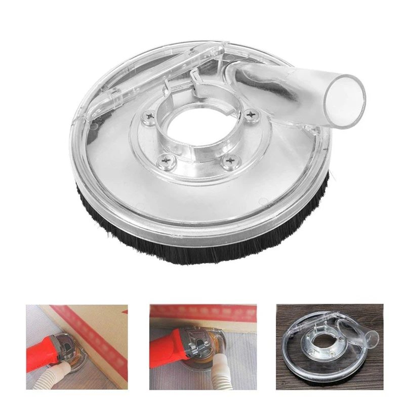 

Dust Shroud Cover Fits Angle Hand Grinders 80-125mm Clear Vacuum Dust Shroud Dry Grinding Dust Cover
