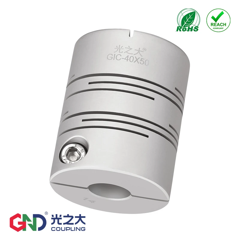 GIC-acoplamiento de eje de aleación de aluminio, accesorio de impresión para stepper motor3d, 20mm de diámetro, 20mm de longitud, Serie de abrazadera paralela