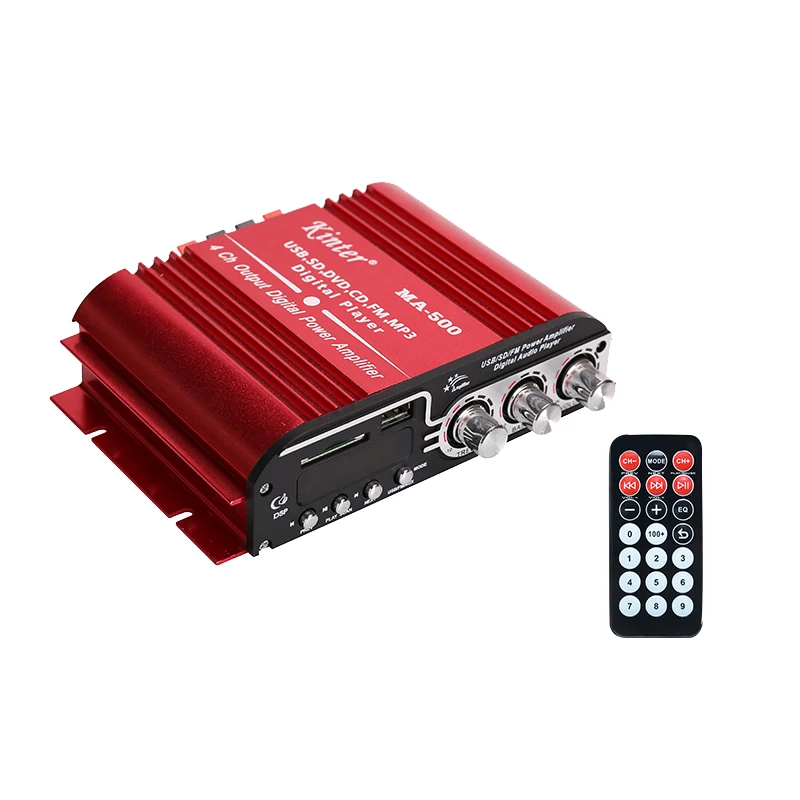 Kinter MA 500 аудио усилитель 4.0CH 30 Вт tda 7377 USB SD FM радио mp3 вход воспроизведение стерео