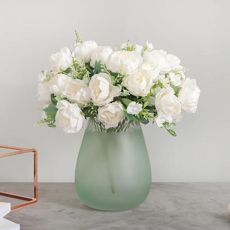 1 букет пион из шёлка цветок искусственные растения для рабочего стола сделай сам