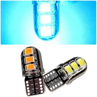10pcs t10 2835 6smd car light cob glass silicone width display lamp license plate lamp dome light reading drl bulb style 12v