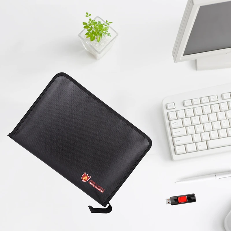 

Folder Organizer Water Resistant Fireproof File Folder Letter Size Waterproof Money Document Bag Bills Storage Organizer