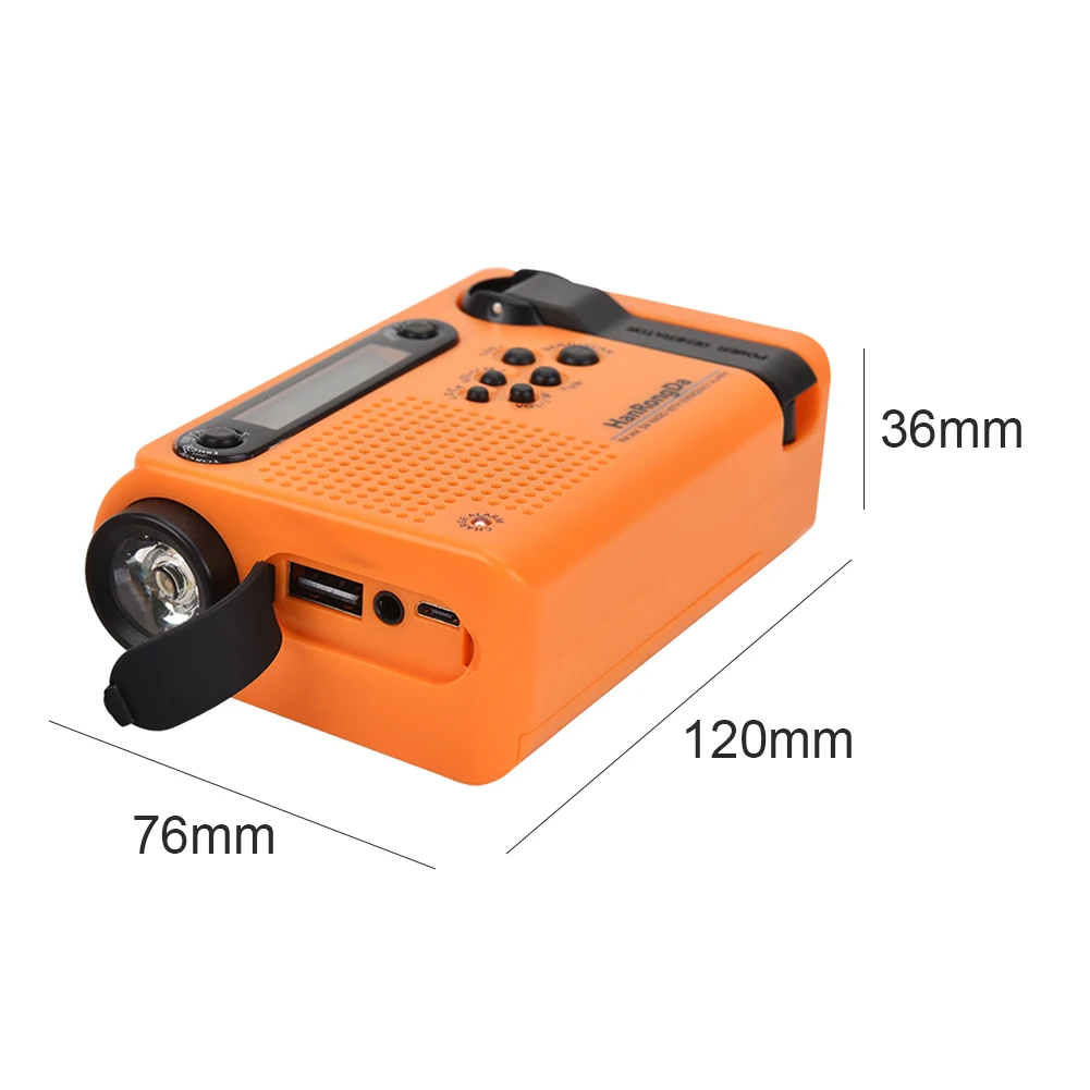 Portable Solar Full Band Radio for Outdoor Camping Hiking FM AM Flashlight Power Bank Multifunctional Radiogram радиоприёмник |