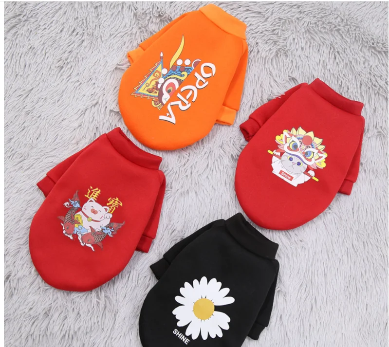 

1pc Chihuahua Sweatshirt For Puppy Pets Warm Hoodie Winter Print Cat Pullover Cute Dogs Pets Clothing Small Dog Pet Clothes