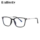 Ralferty 2021 дизайнерские черные квадратные очки синий светильник очки компьютерные очки оправа для женщин и мужчин близорукость прозрачные TR90 очки