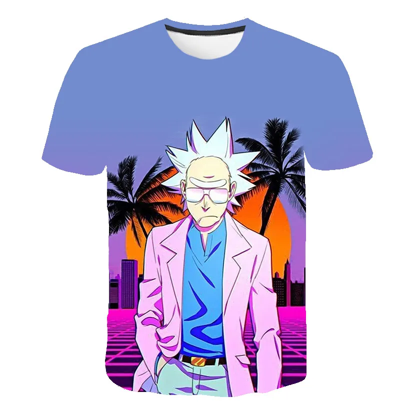

Rick 3d Printing T-shirt New Childrens ClothesTshirts Harajuku Kids Boys/Girls Cartoon Short Sleeve Funny Top Street Wear