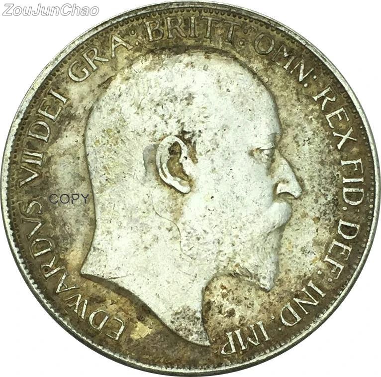 Объединенная версия 1902 Эдвард VII Сен-Джордж искажающий корону дракона латунная