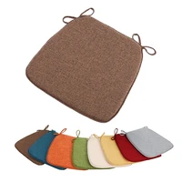 modern simple style linen sitting cushion 45x42cm living room kitchen dining chair seat cushion home office non slip chair pads
