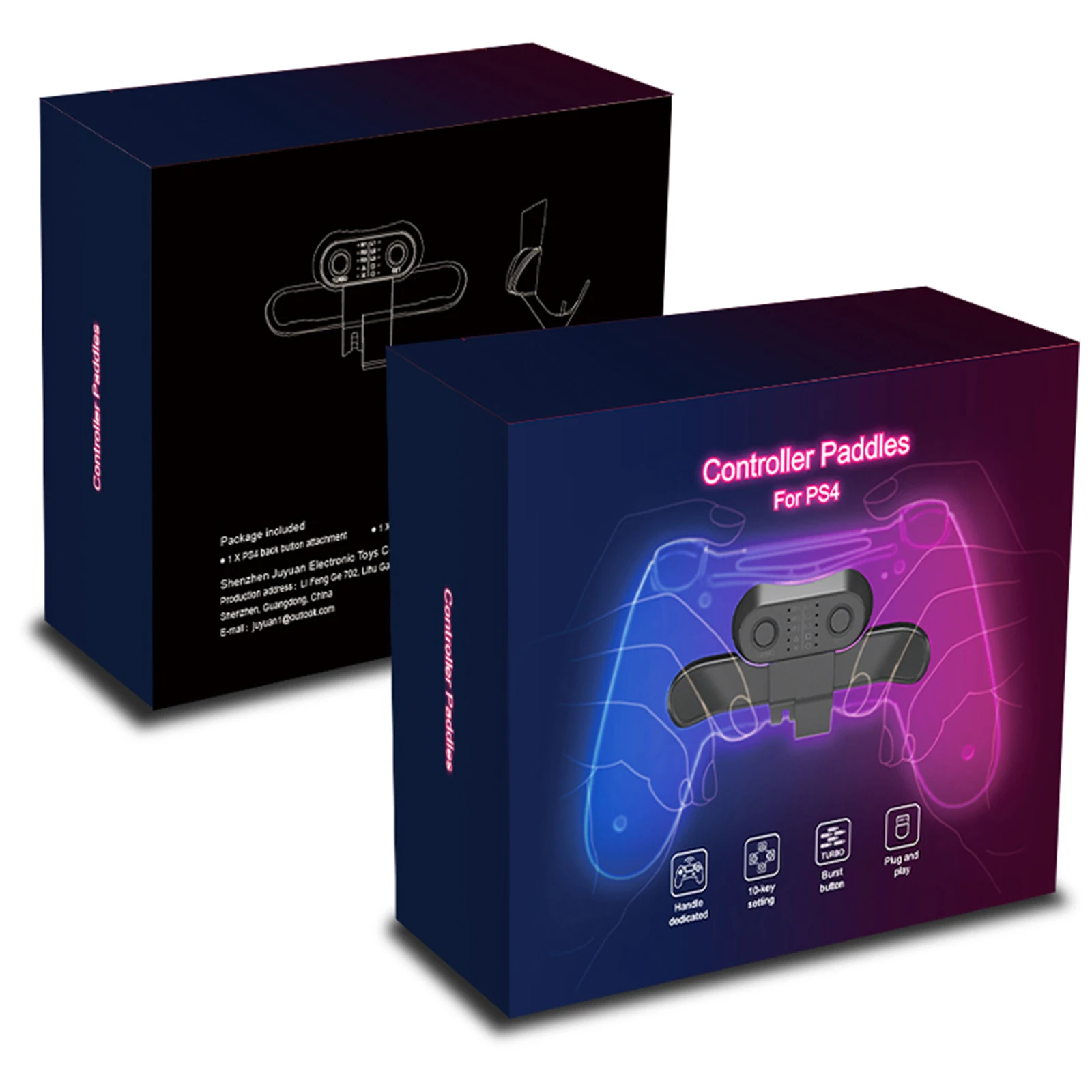 

Extended Gamepad Back Button Attachment Joystick Rear Button With Turbo Key Adapter For PS4 Game Controller Accessories