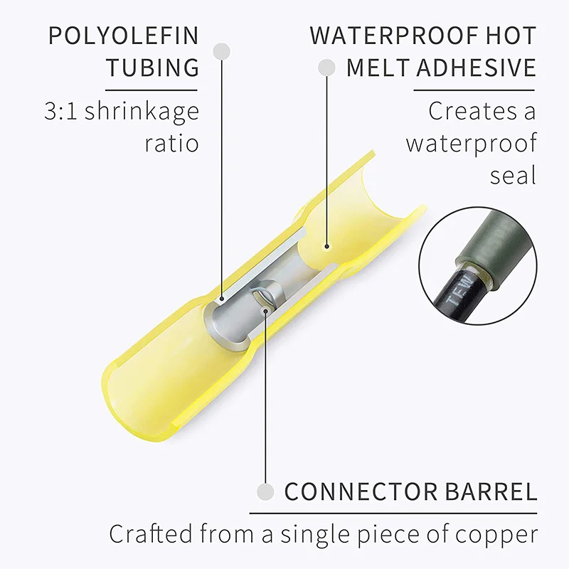 180 шт. термоусадочные стыки для разъемов-обжимные соединители набора-клеммы