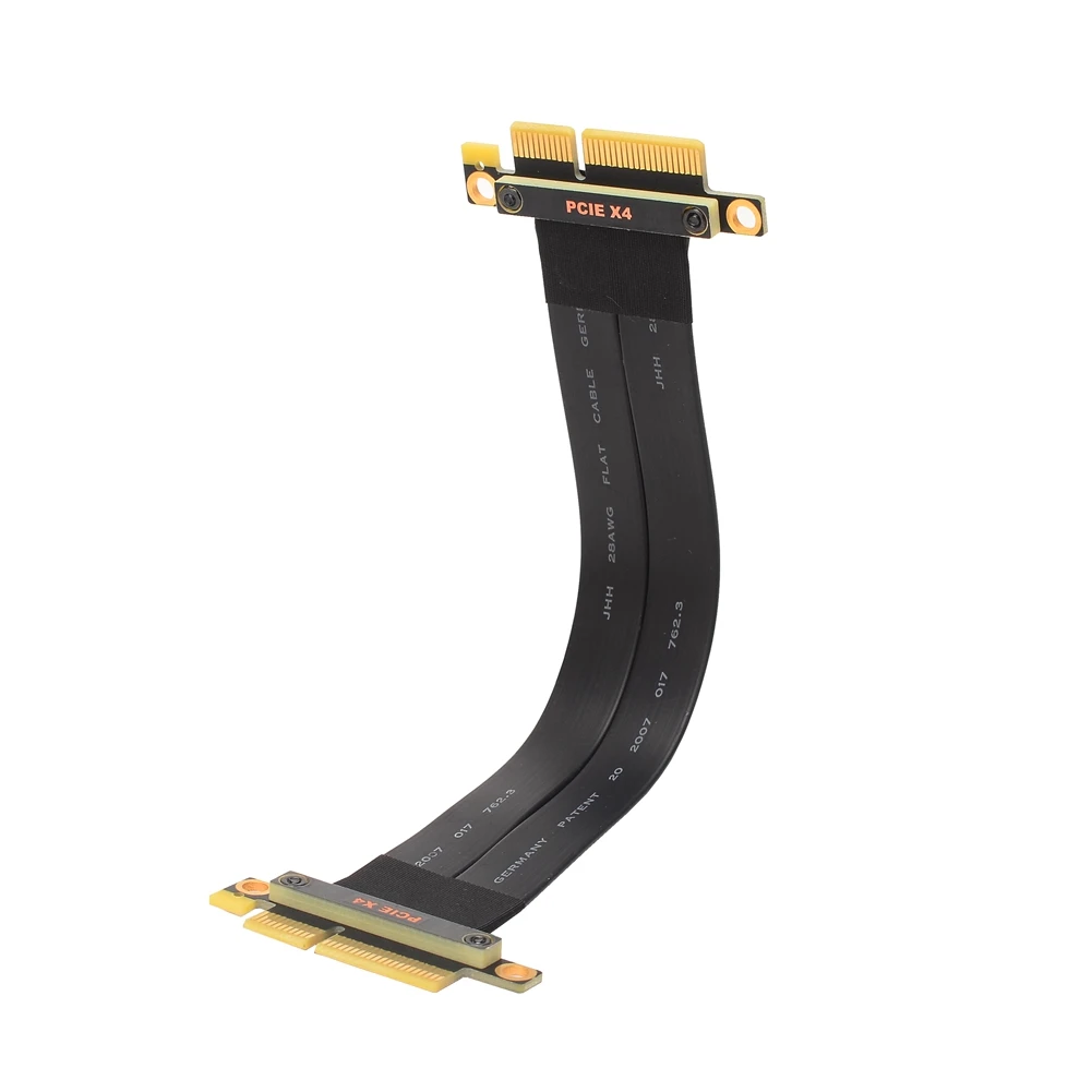 

PCI Express PCI-E 3.0 4X To X4 Riser Card Converter Flexible Extension Cable 180 Degree 10CM 20CM 30CM 40CM 50CM 60CM 80CM 100CM