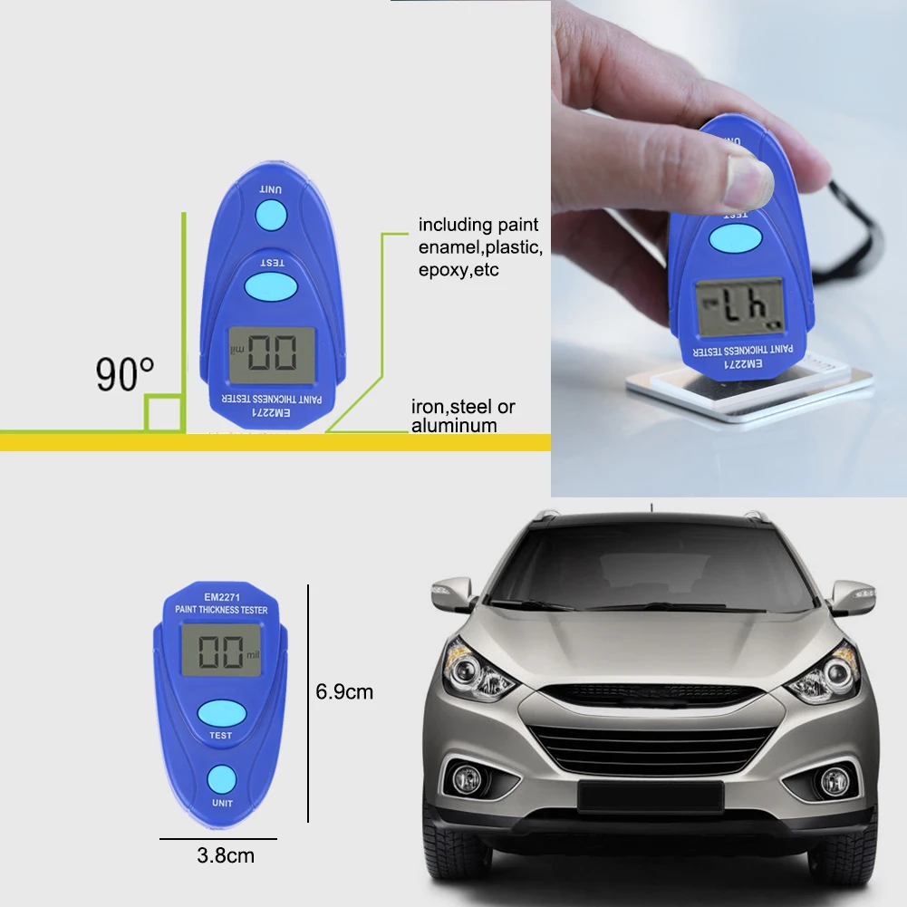 GM200 Coating Painting Thickness Gauge Tester Ultrasonic Film Mini Car measure Paint |