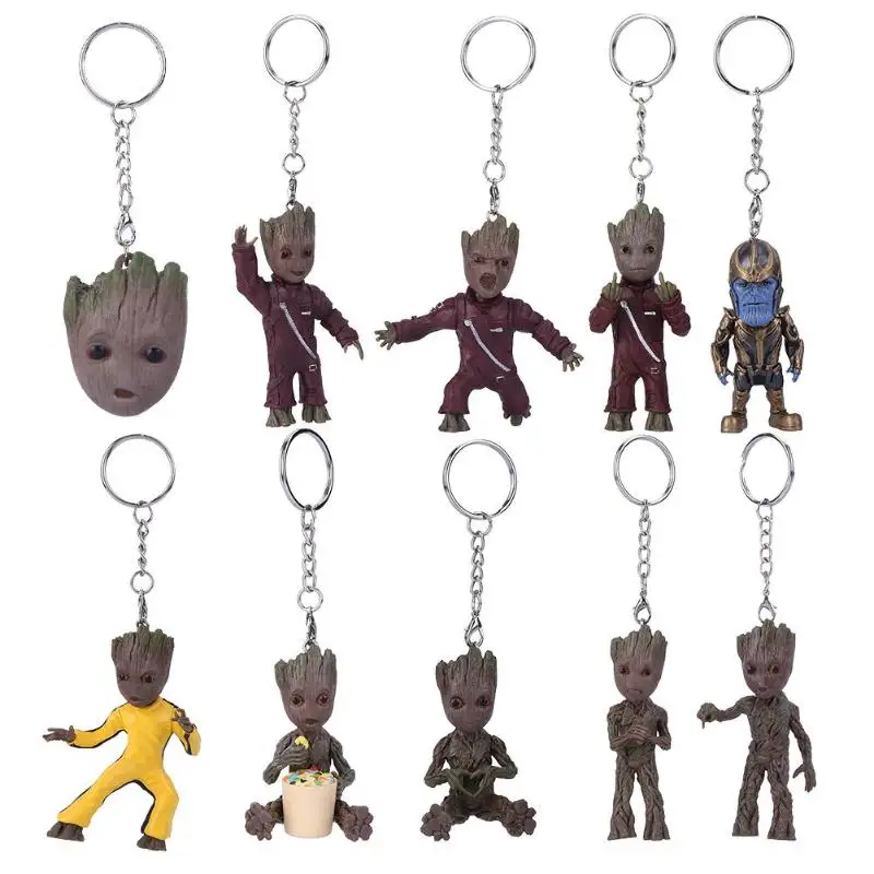Детский Groot фигурки брелок игрушка домашний орнамент Милая модель для детей