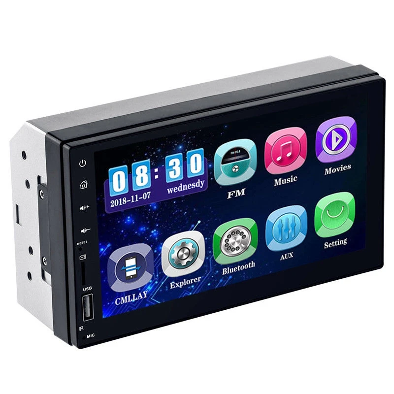 7 дюймов 2 Din автомобильный Dvd Радио мультимедийный плеер Gps навигация Hd Bluetooth
