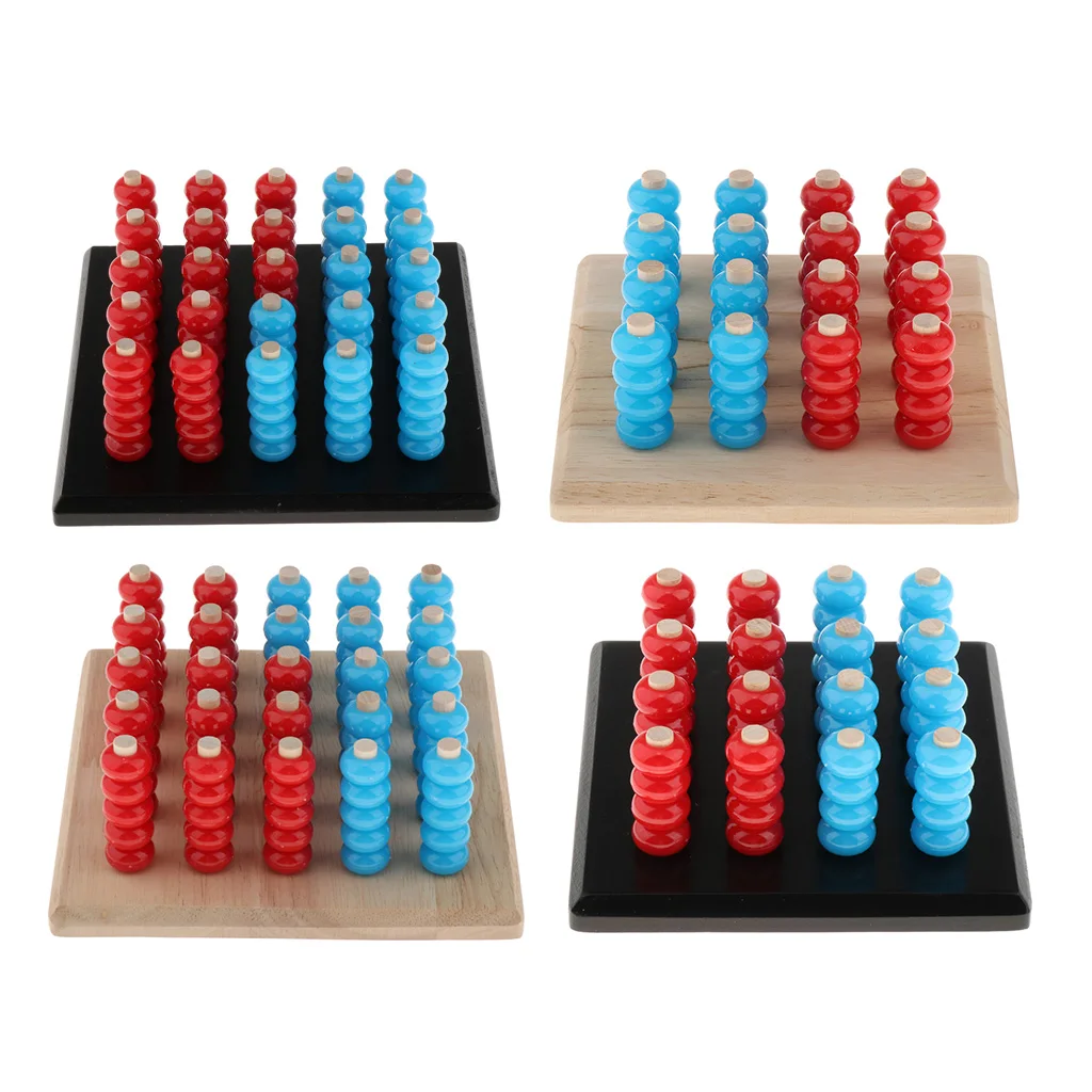 

Puzzle Game Five/Four In A Row Go Gobang Game Set Wooden Board & Pieces