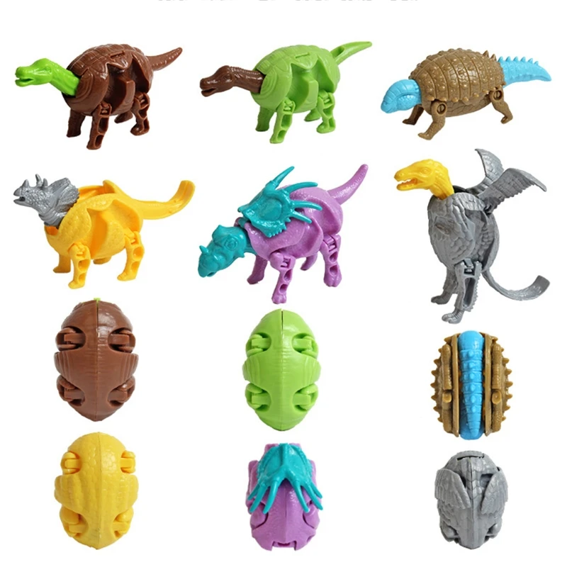 

Dinosaur Eggs Toys Easter Basket Stuffers Fillers Party Favors Dino Figures Desktop Decoration Puzzle Deformation Toy