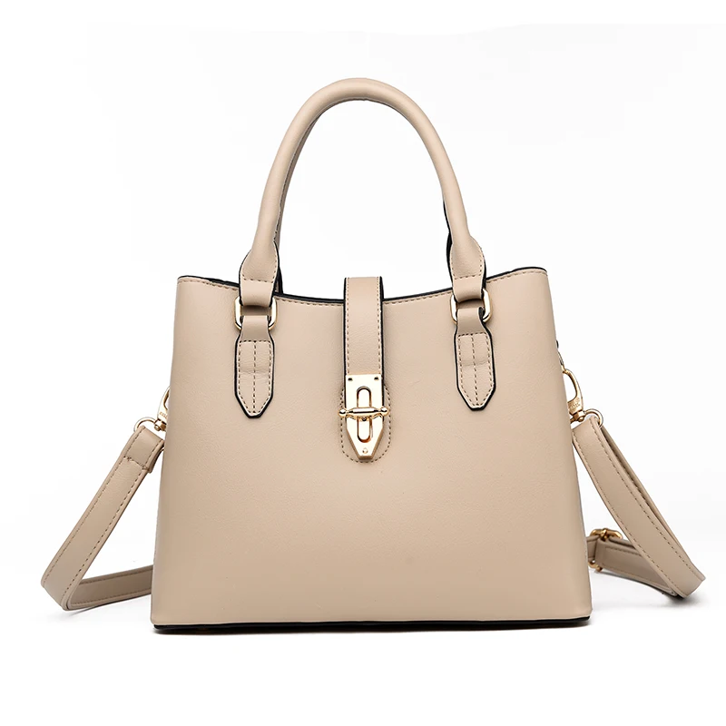 Роскошные сумки женские дизайнерские одноцветные кожаные модные с замком через