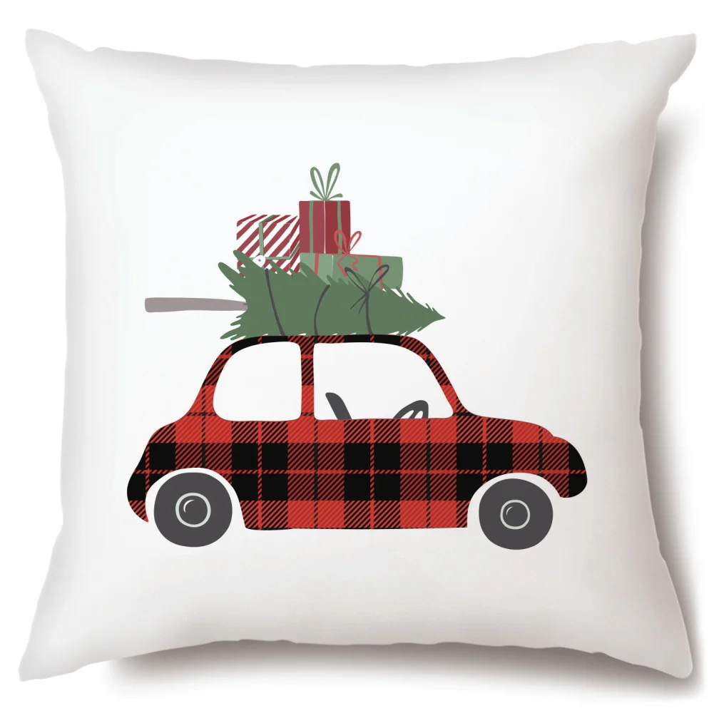 

Artinlive Christmas Polyester Throw Pillowcase Sofa Waist Cushion Cover 45*45 Office Home Decor Pillow Case housse de coussin