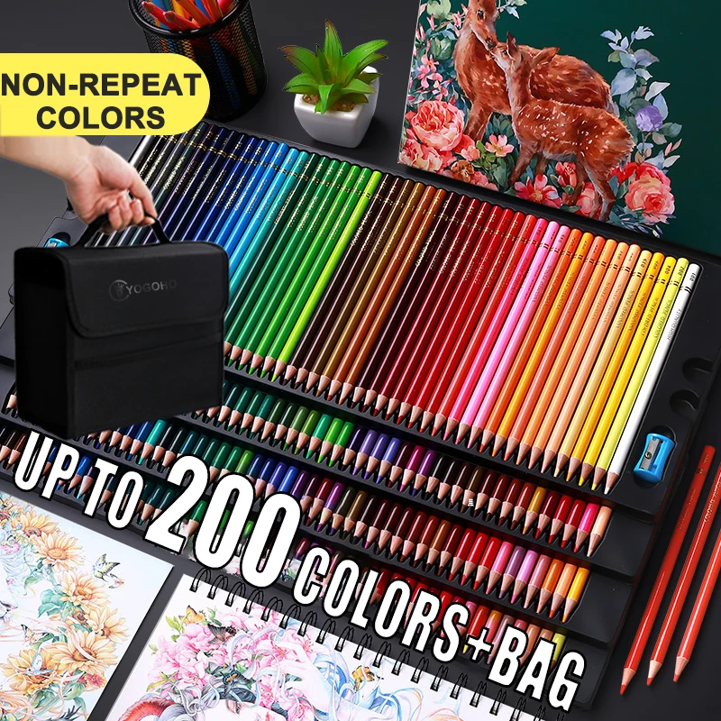 S With Storage Bag Wood Soft Color Pencil For Kids Drawing Sketch Supplies