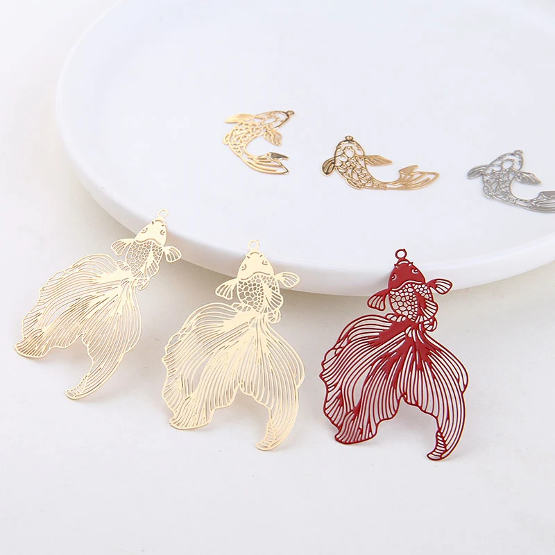 10 шт. серьги в виде животных ювелирные изделия для девочек Национальный Ветер Koi