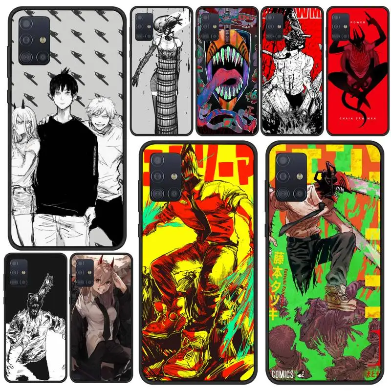 

Guscio Anime Chainsaw Man Phone Case For Samsung S5 S6 S7 S8 S9 S10 S20 S21 Edge Plus E Fe Lite