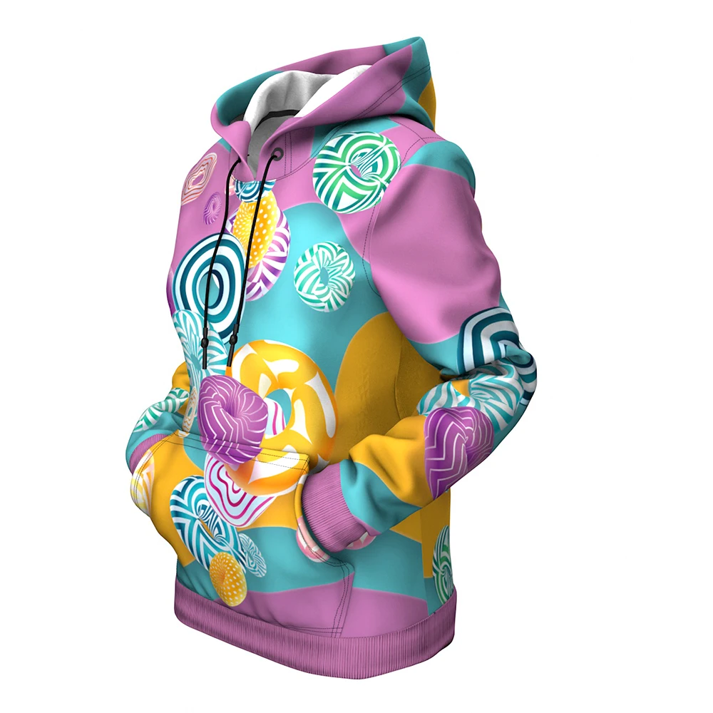 

High quality 3d print Donuts, Sweet, Happy, Colorful, Festival, Party Female Hoodie