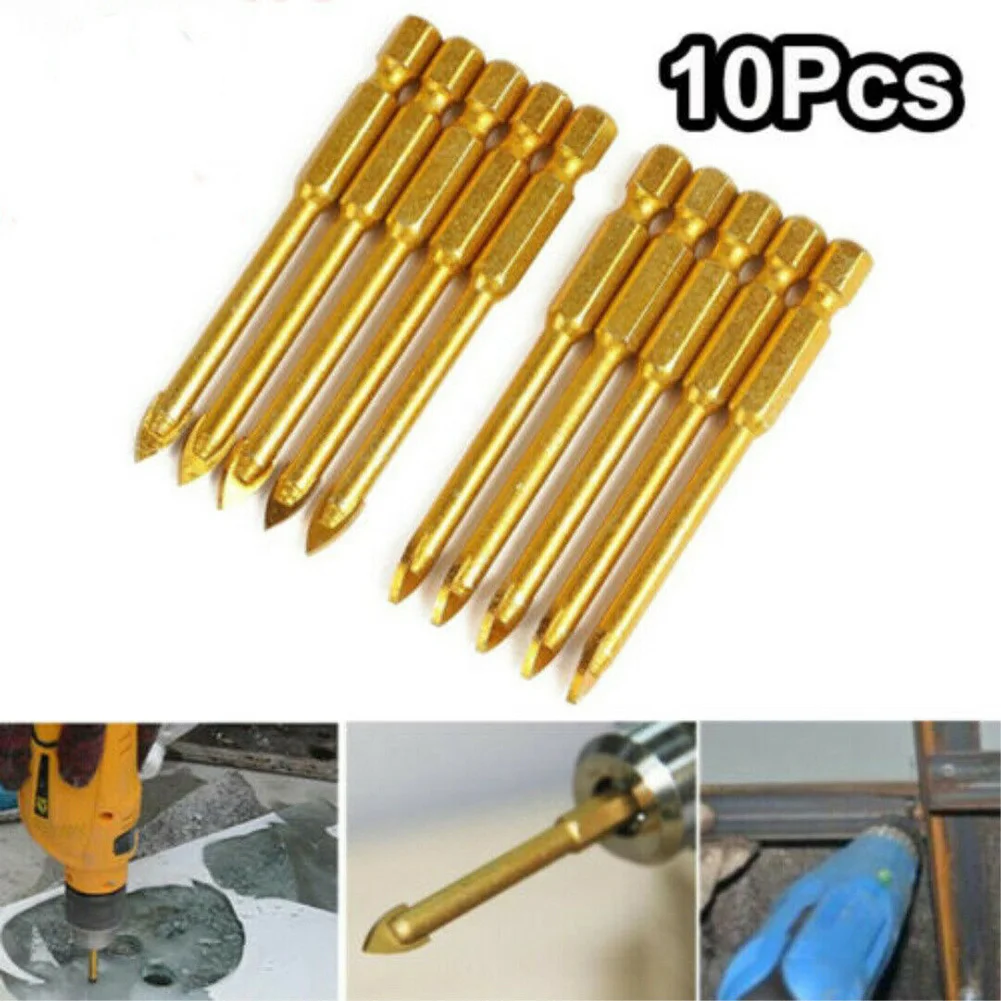 

Tungsten Glass Drill Bit Carbide Drill Bit Glass Tile Alloy Gold Brand New