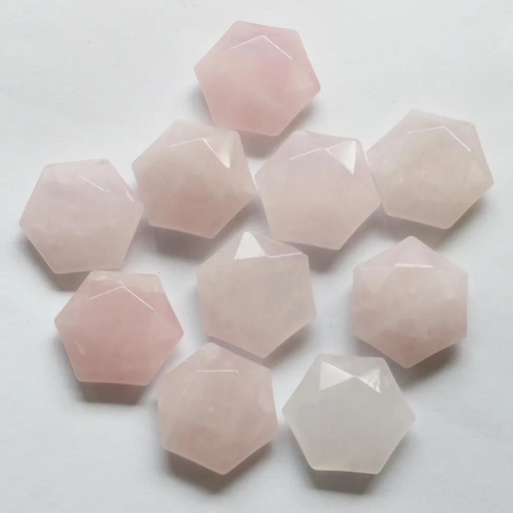 

high quality nature stone 6 corner pendant for necklace making jewelry DIY material