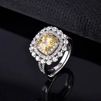 new 925 ring micro inlaid luxury colorful orb edge ring woman charm jewelry engagement gift