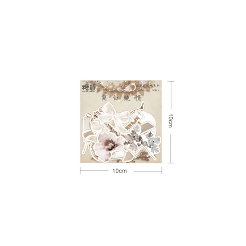 

20packs/pack Lovely Light Retro Age Series Decorative Stickers Adhesive Stickers Scrapbooking DIY Decoration Diary Stickers