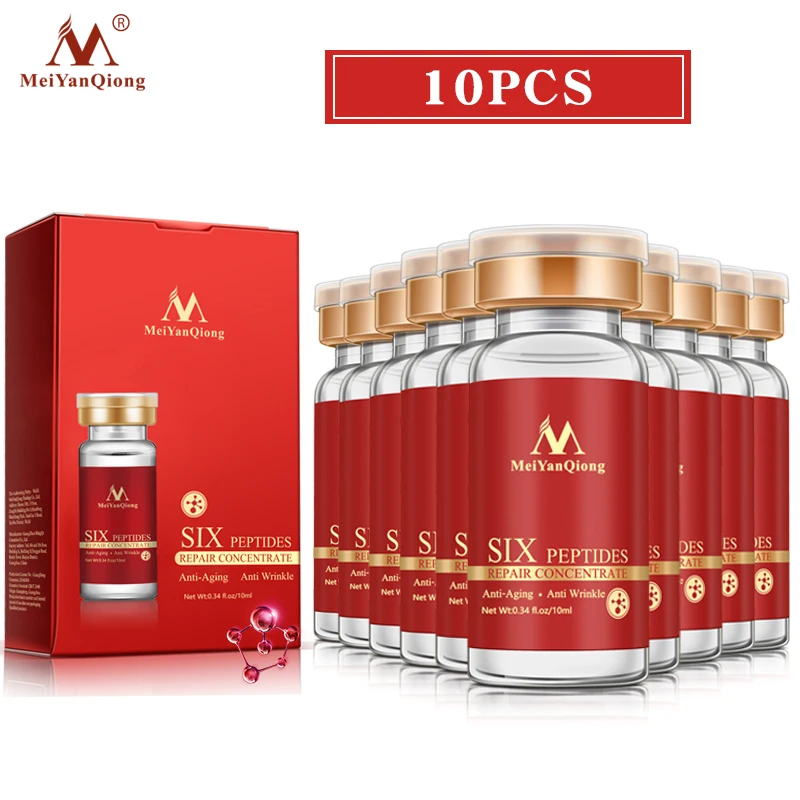 

5-10pcs meiyanqiong Six Peptide Repair Essence Improves Skin Dry Lines Fine Lines Shrinks Pores Gives Skin Nutrition Moistures
