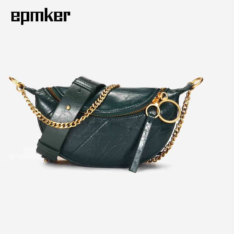 Сумка на пояс Epmker для женщин роскошная дизайнерская нагрудная сумка из 2020