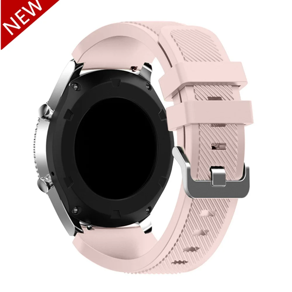 Pink sand Шестерни s3 Frontier для samsung Galaxy Watch 46 мм/42 мм/Активный 2 ремешок 20/22 мм силиконовый браслет huawei часы GT ремень S2 42 46 - Цвет ремешка: Pink sand