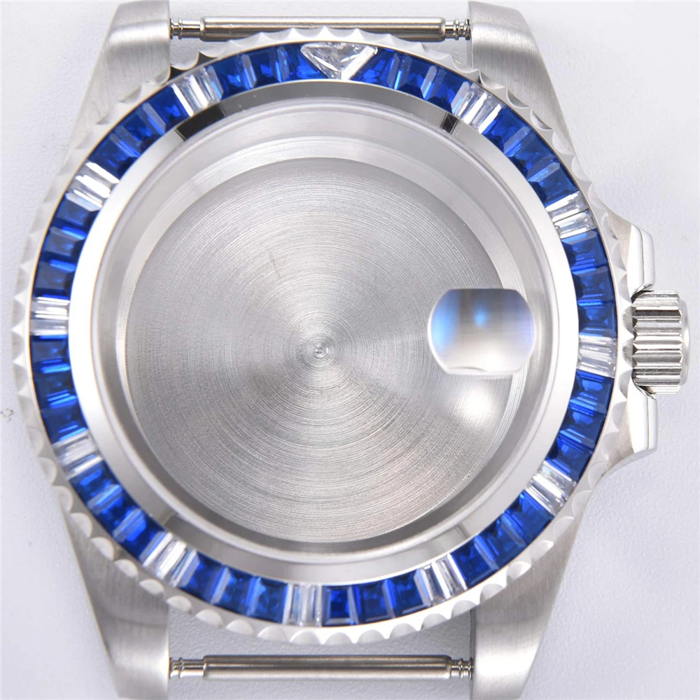 

40MM Replacement Stainless Steel Watch Case 5ATM Case for ETA 2836 Miyota 8215 Mingzhu 2813 Watch Repair Accessories