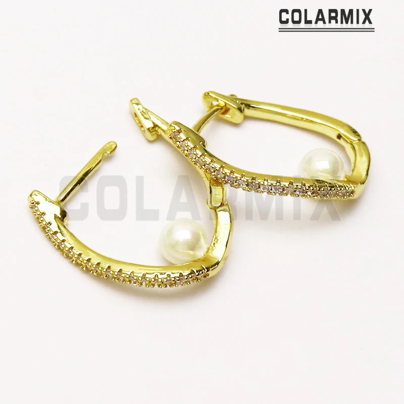 

4 пары серьги-кольца простой обод Кольцо Серьги жемчугом, ювелирные изделия, серьги-гвоздики в виде серьги-кольца подарок для женщин ювелирн...