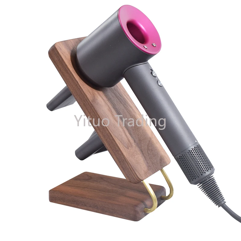 

Solid Wood Desktop Hair Dryer Rack Dyson Bathroom Countertop Vertical Dyson Rack Air Duct Storage Free Punching