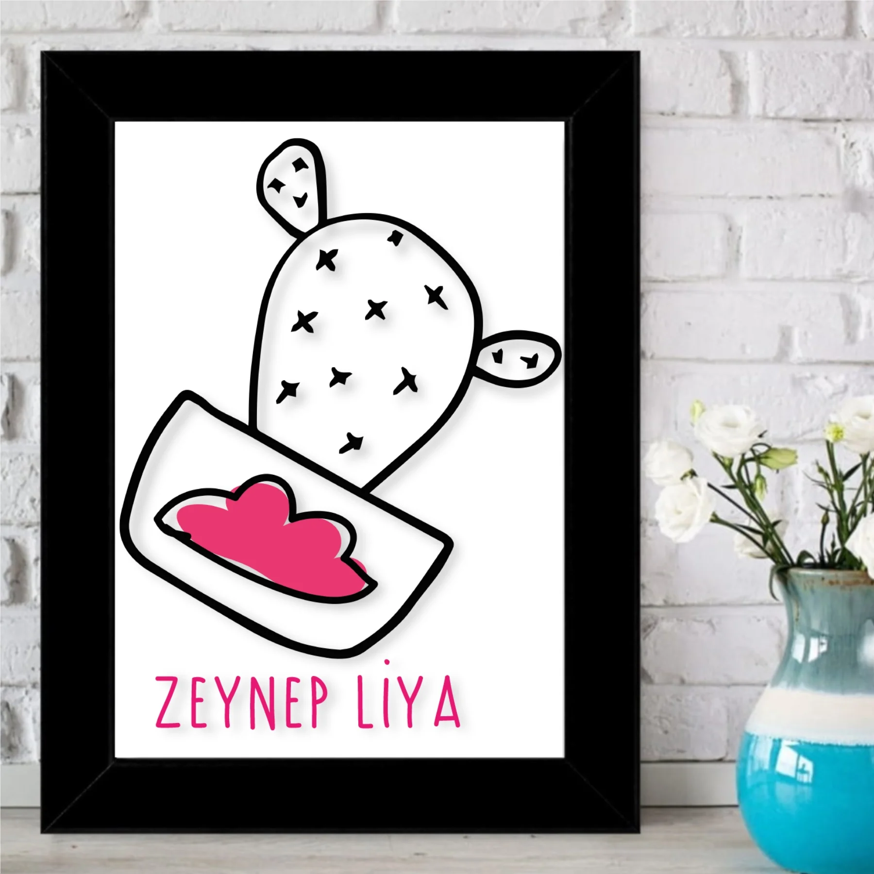 

Персонализированная декоративная рамка с дизайном кактуса-48