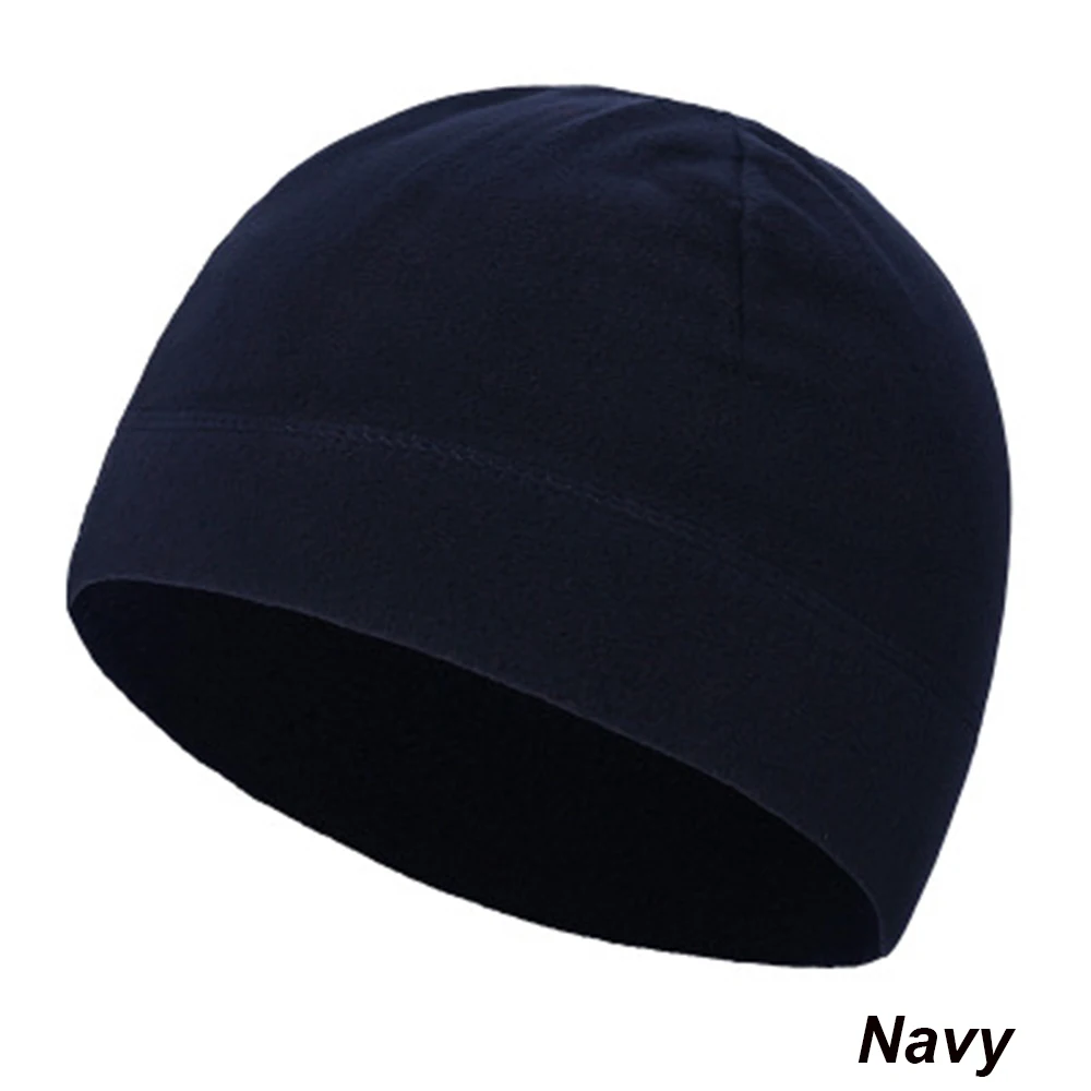 Navy 1 шт., унисекс, уличные флисовые шляпы, кепка для кемпинга, пешего туризма, ветрозащитная зимняя теплая шапка для рыбалки, велоспорта, охоты, военная тактическая Кепка - Цвет: Navy