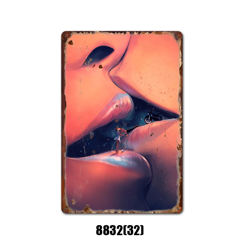 Винтажный постер хорошие девушки делают плохие дела металлические знаки в стиле