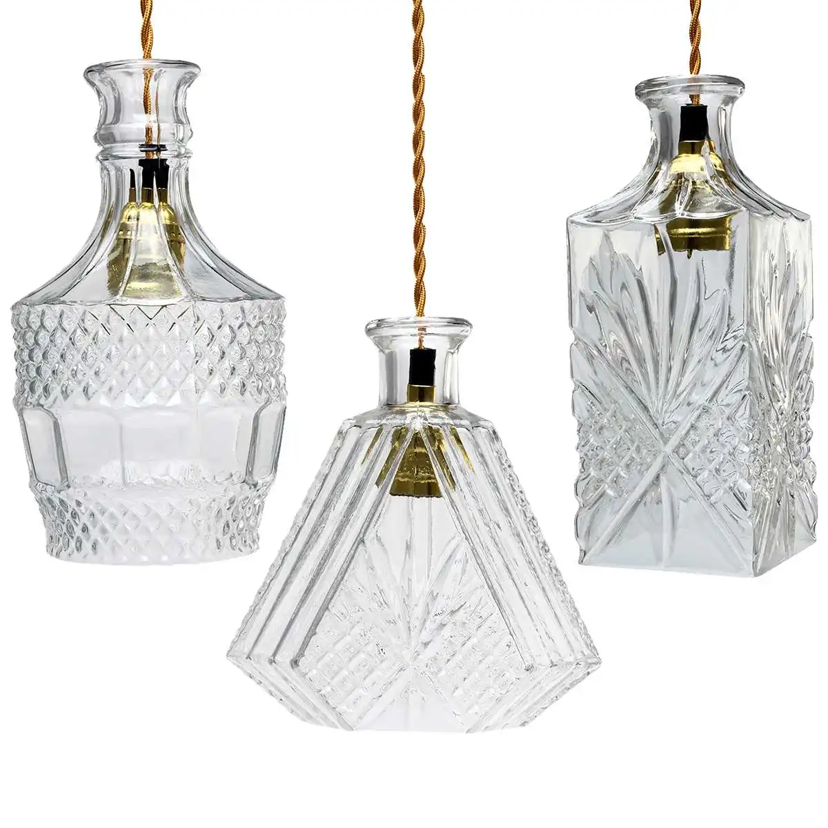 

Vintage Decanter Bottle Pendant Light Lamp Fixture Restaurant Cafe Art Hanging Lamps Home Ceiling Decoration