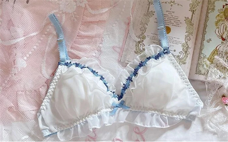 Японское нижнее белье Xianxiao свежие и милые кружевные лепестки ленты светильник