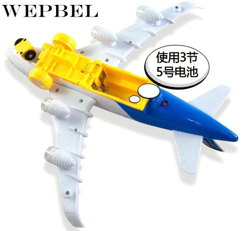 WEPBEL модные детские электрические самолеты игрушки музыкальные движущиеся