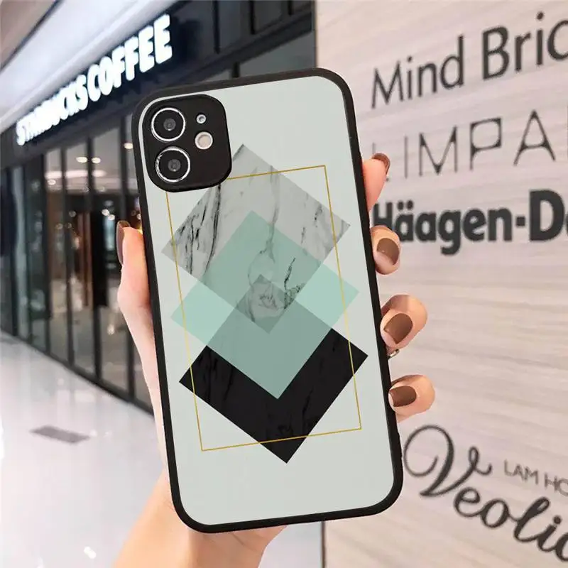 

Marble pattern art Phone Case Matte Transparent for iPhone 7 8 11 12 s mini pro X XS XR MAX Plus cover funda