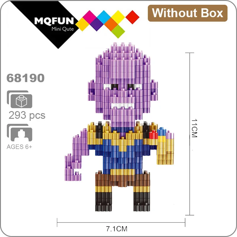 68190 Without Box Linkgo Мститель супер герой Железный человек Человек-паук танос фигурки мини строительный блок кирпичи Сборная модель обучающая игрушка - Цвет: 68190 Without Box