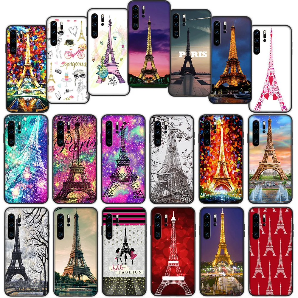 Мягкий чехол с изображением Парижской Эйфелевой башни для Huawei P40 P30 P20 P10 Lite Pro Nova