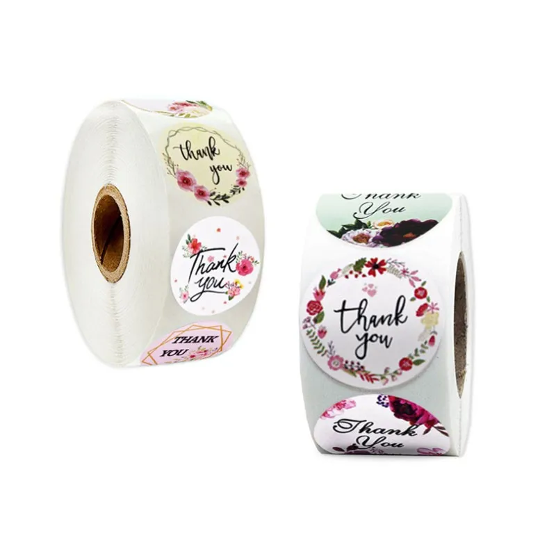 

5000pcs/lot wholesale Wedding party decoration Floral sealing stickers party gift package decoration thank you seal party 25mm