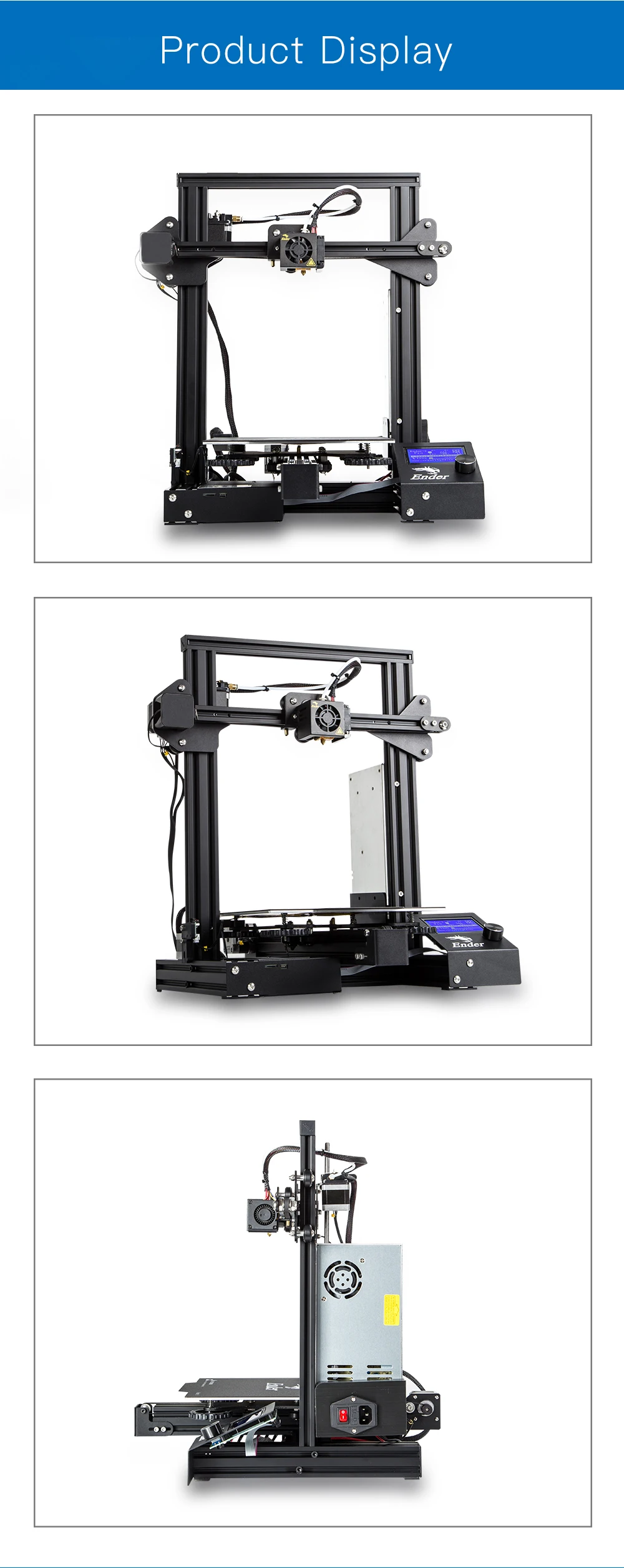 CREALITY 3D Ender-3 Pro 3d принтер обновленная Магнитная пластина для сборки повторная печать с отключением питания DIY KIT Mean Well Источник питания