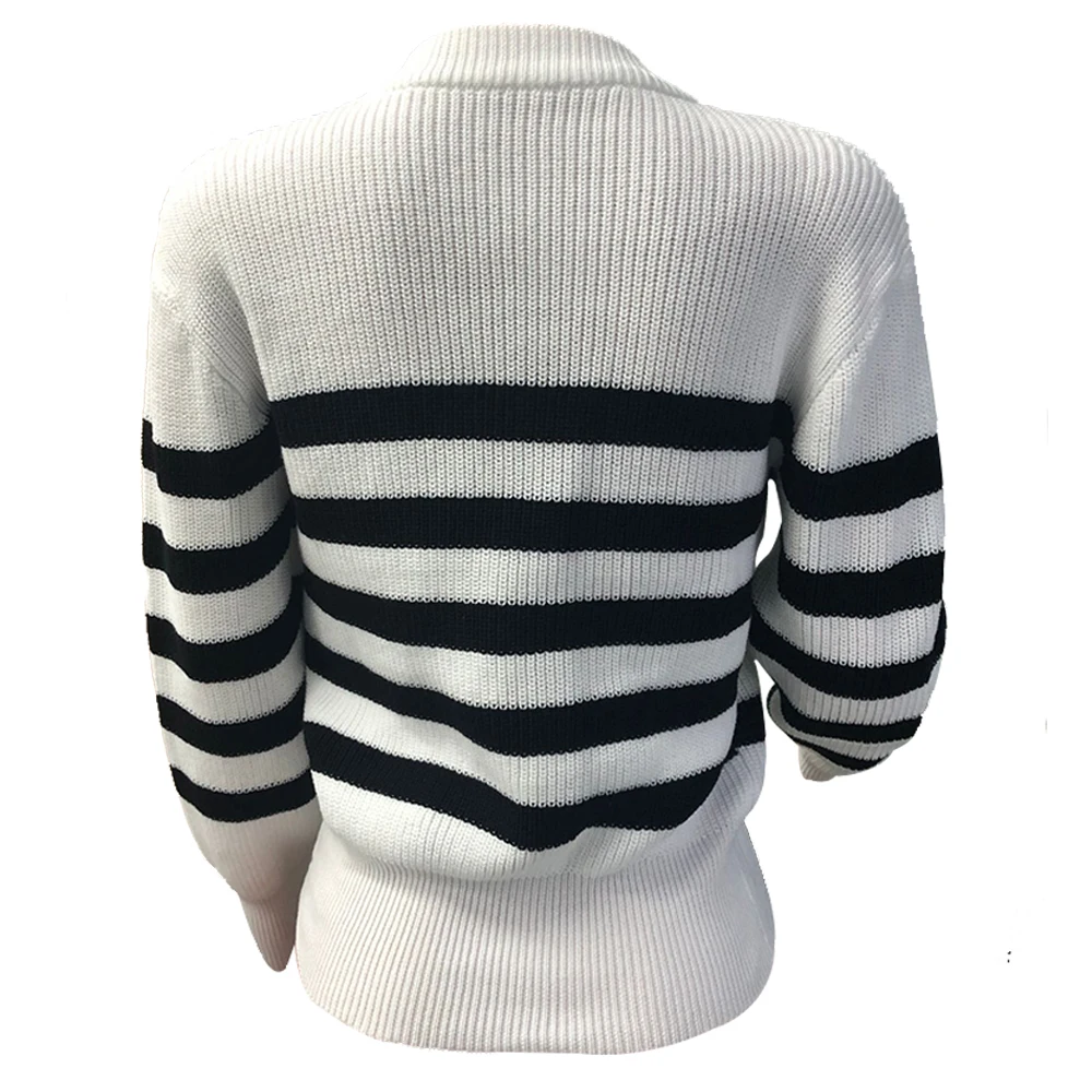 

women's Sweaters 2021 autumn and winter long sheelved horizontal stripe pullover sweater top women's sweater Pullovers