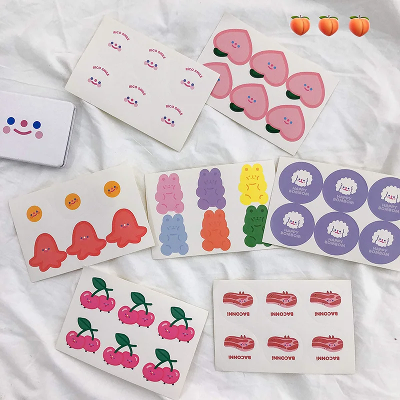 SIXONE 2 набора креативных милых наклеек для лица с изображением облаков и смайликов