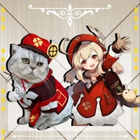 genshin impact cosplay klee cute cat loli costume game klee pet clothes